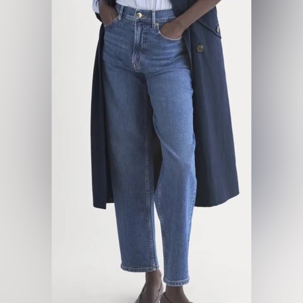 Everlane The Way High Long Straight Leg Ankle  Denim Jeans‎
